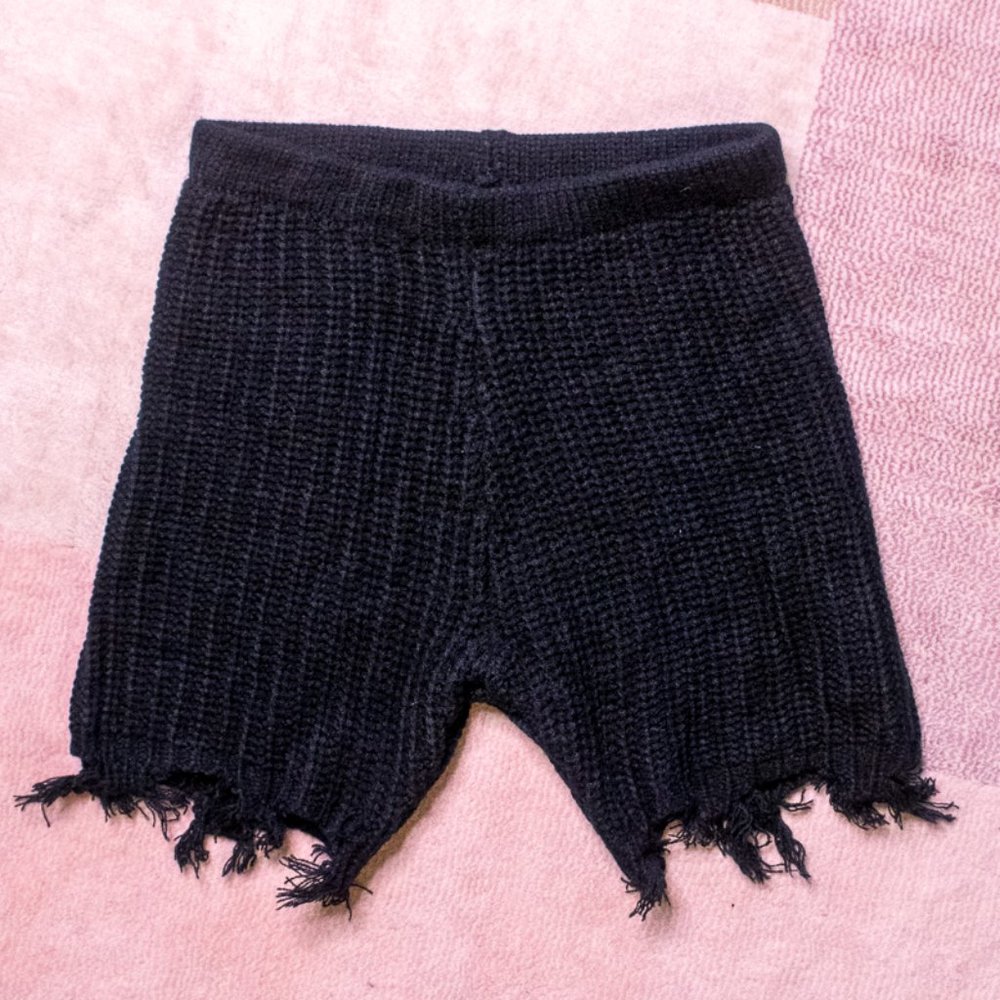 RUVE Black HEA stretchy knit shorts OSFA (small/medium)